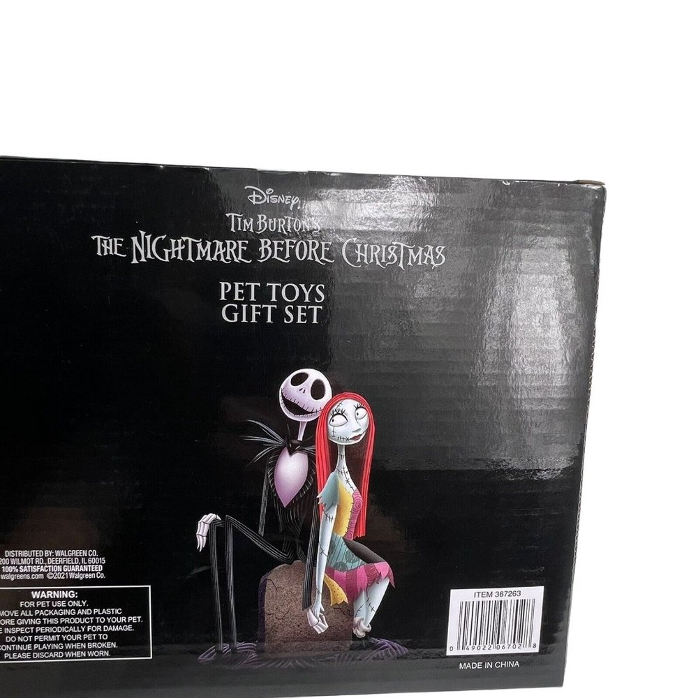 Disney Nightmare Before Christmas Pet Dog Toys Gift Set Jack Halloween Walgreens - Picture 4 of 12